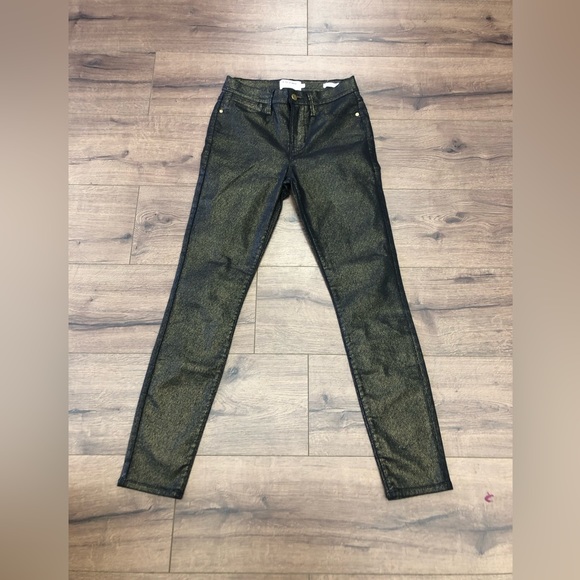 FRAME DENIM LE HIGH SKINNY COATED HIGH WAISTED JEANS SIZE 26 - Picture 3 of 9